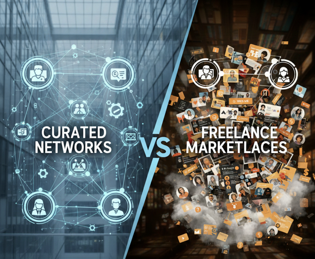 curated vs freelance marketplace